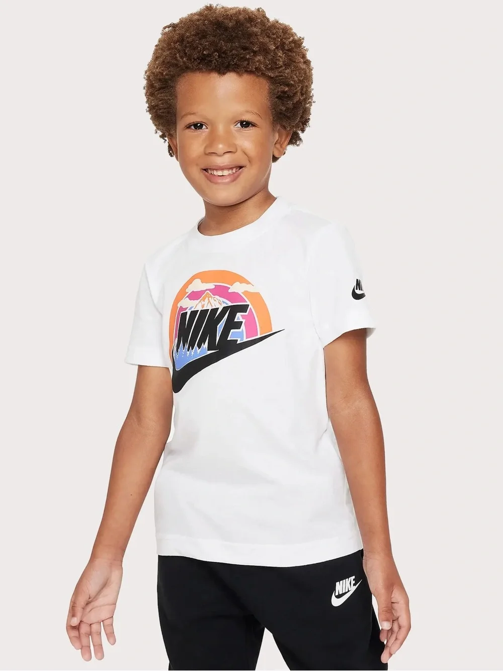 Nike Wilderness Futura Tee Toddler 4 4T Unisex White Kids T-Shirt